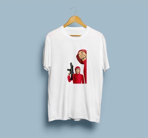 Oversize La Casa De Papel Salvador Dali Tasarım Unisex T-shirt