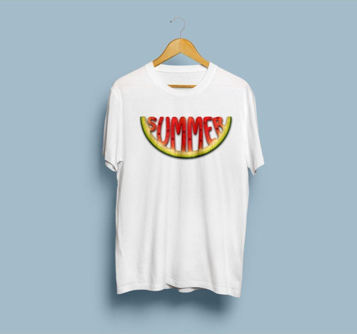 Oversize Yaz Temalı Karpuz Tasarım Unisex T-shirt