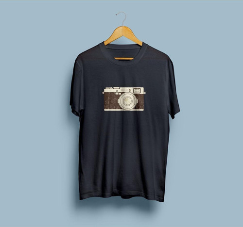 Oversize Kamera Tasarım Unisex T-shirt