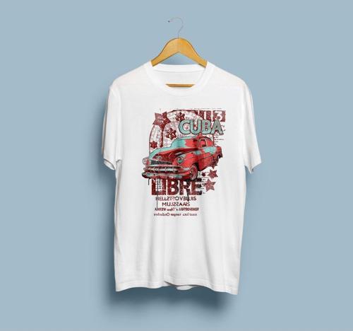 Oversize Cuba Libre Tasarım Unisex T-shirt