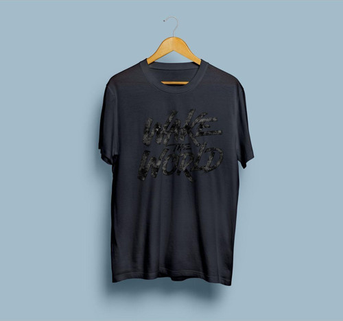 Oversize Wake The World Tasarım Unisex T-shirt
