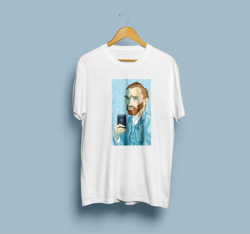 Oversize Modern Van Gogh Tasarım Unisex T-shirt