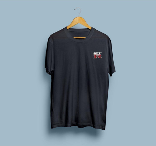 Oversize Nissan GTR 2. tasarım Cep logo unisex T-shirt