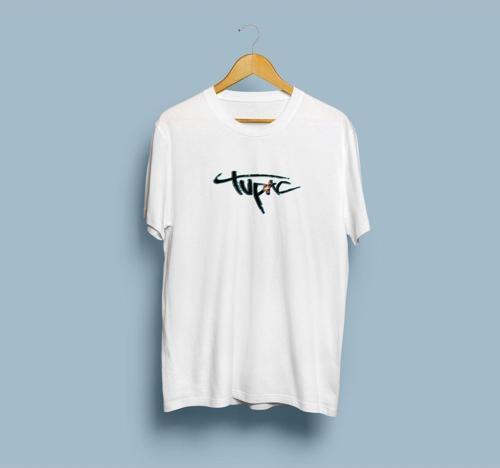 Oversize TUPAC Yazı Baskılı Unisex T-shirt