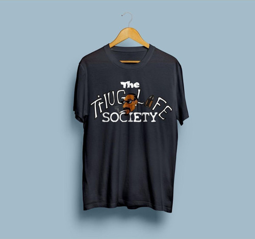 Oversize Thug Life The Society Tasarım Unisex T-shirt