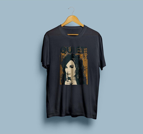Oversize Quiet Kadın Tasarım Unisex T-shirt