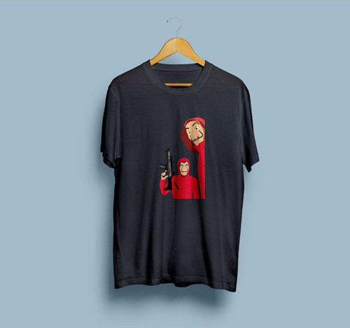 Oversize La Casa De Papel Salvador Dali Tasarım Unisex T-shirt