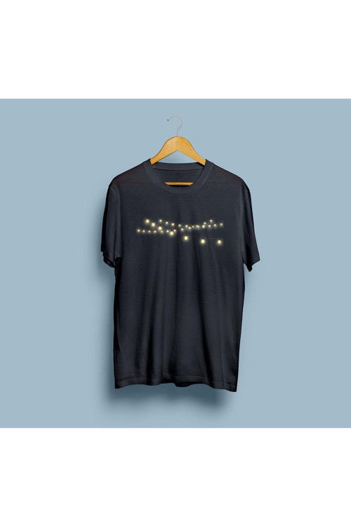 Oversize Ramazan ve Kurban Bayramı Işıklar Tasarım unisex T-shirt