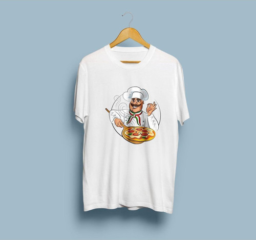 Oversize Aşçı / Şef Baskılı Unisex T-shirt