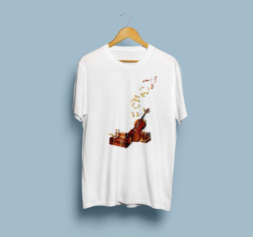 Oversize Keman Tasarım Unisex T-shirt