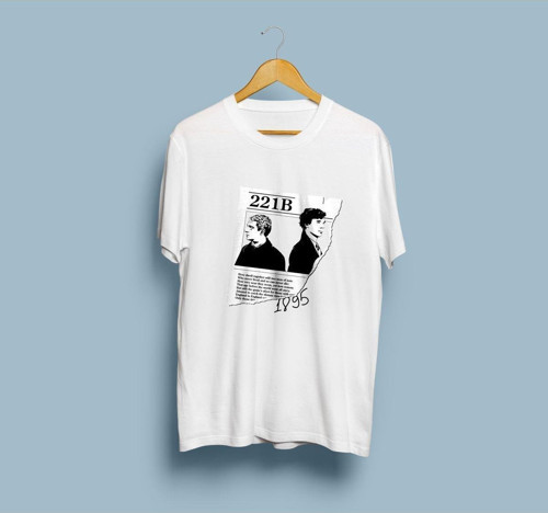 Oversize Sherlock Holmes Tasarım Unisex T-shirt