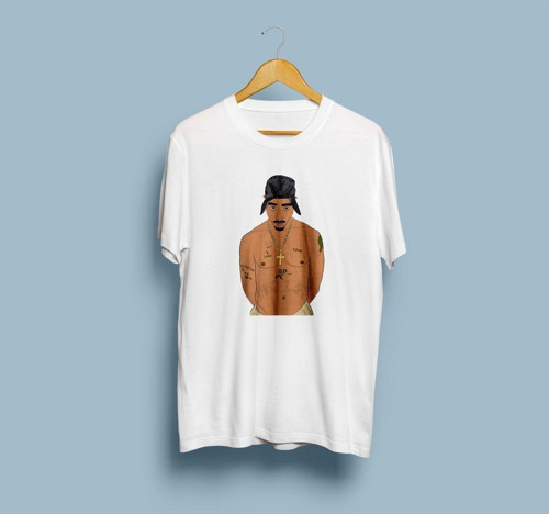 Oversize 2Pac Tasarım Unisex T-shirt