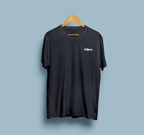 Oversize California Yazı Baskılı Unisex T-shirt