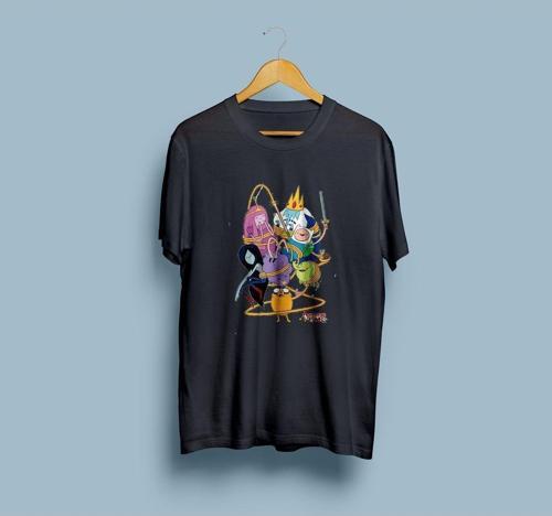 Oversize Adventure Time Karakterleri Baskılı Tasarım Unisex T-shirt