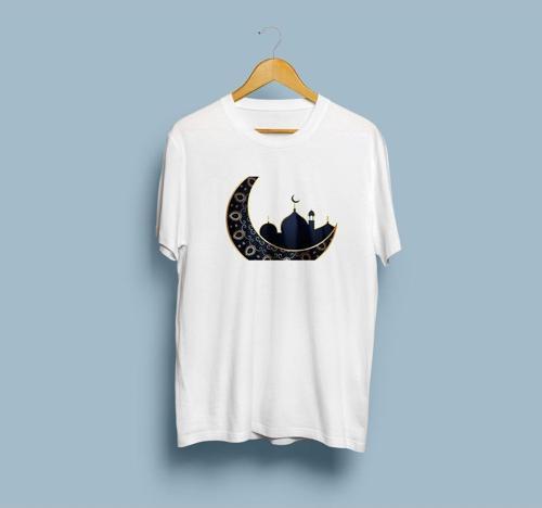 Oversize Mübarek Ramazan Bayramı Ayı tasarım unisex T-shirt