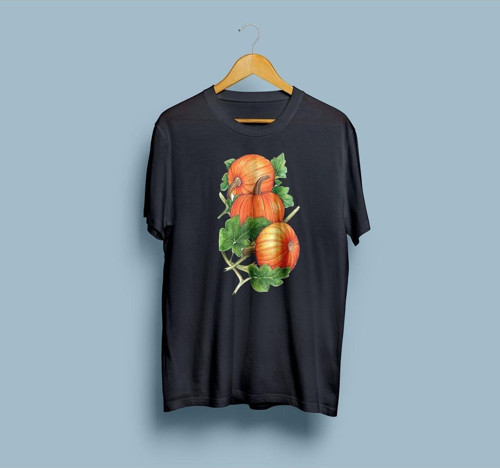 Oversize Balkabağı Tasarım Unisex T-shirt