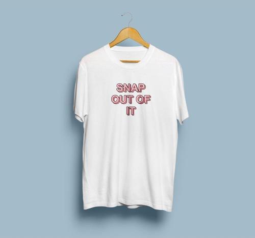 Oversize Snap Out Of It Tasarım Unisex T-shirt