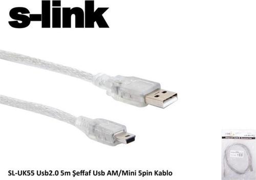 S-Lınk Sl-Uk55 Mini 5P To 5Mt Usb Kamera Kablosu çoklu renk