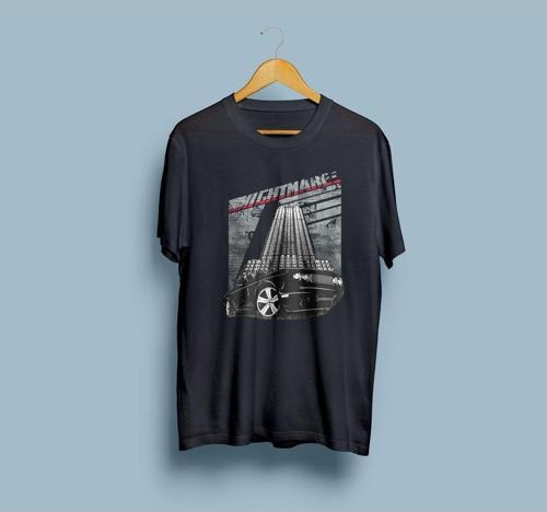 Oversize Nightmare Muscle Car Tasarım Unisex T-shirt