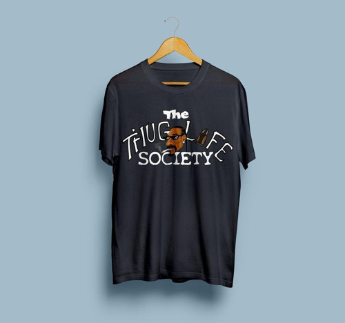 Oversize Thug Life The Society Tasarım Unisex T-shirt