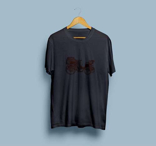 Oversize Eski Araba Tasarım Unisex T-shirt