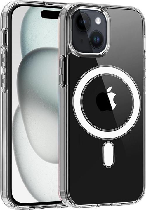 iPhone 15 Uyumlu Kamera Korumalı Magsafe Wireless Şarj Özellikli Şeffaf Silikon Kılıf