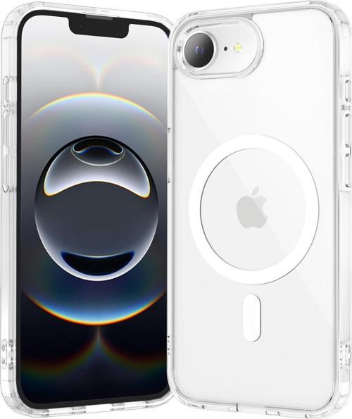 iPhone 16e Uyumlu Kamera Korumalı Magsafe Wireless Şarj Özellikli Şeffaf Silikon Kılıf
