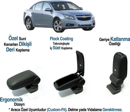  CRUZE ARACA ÖZEL KOL DAYAMA VİDASIZ KOLÇAK  2009 2010 2011 2012