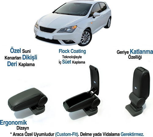 SEAT Ibiza Typ 6J ARACA ÖZEL KOL DAYAMA VİDASIZ KOLÇAK 2008 2009 2010 2011
