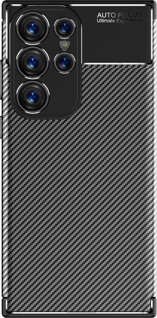 Samsung Galaxy S23 Ultra Uyumlu Kamera Korumalı Darbe Önleyici Carbon Brushed Silikon Kılıf