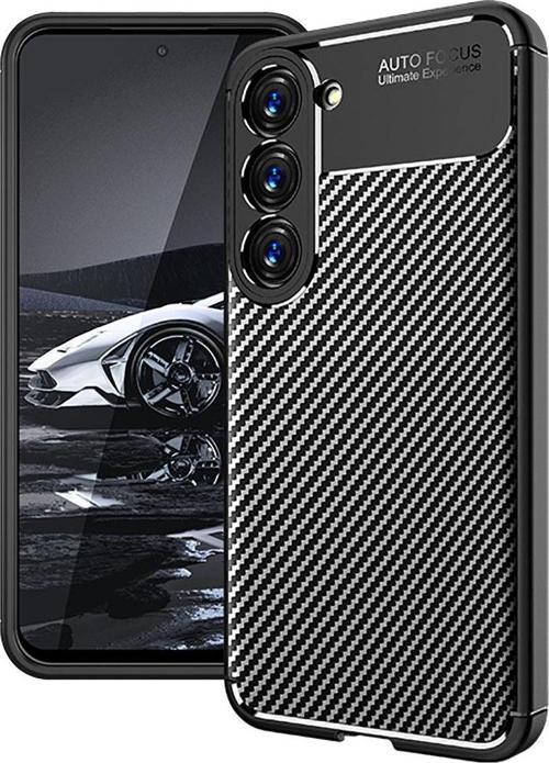 Samsung Galaxy S23 Uyumlu Kamera Korumalı Darbe Önleyici Carbon Brushed Silikon Kılıf