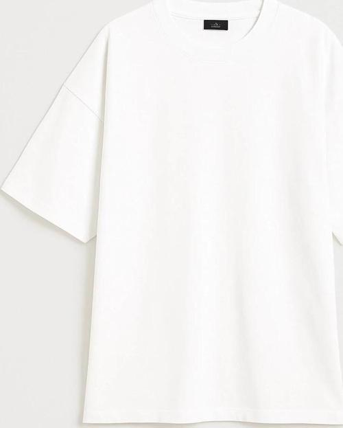 Kadın Bisiklet Yaka Oversize %100 Pamuk T-Shirt