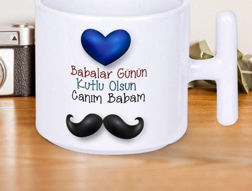 Babalar Günün Kutlu Olsun Canım Babam Baskılı Babalar Gününe Özel T Kupa Bardak-3