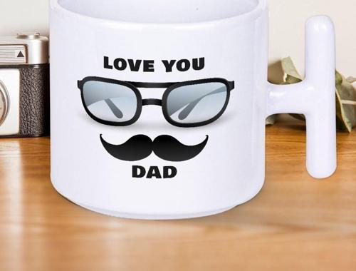 Love You Dad Yazılı Babalar Gününe Özel T Kupa Bardak