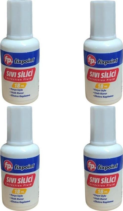 Sıvı Silici Daksil 4 Adet 18 ml Fırçalı Sıvı Düzeltici Daksil Yazı Düzeltici Okul Ofis Büro Fırça Uçlu Daksi