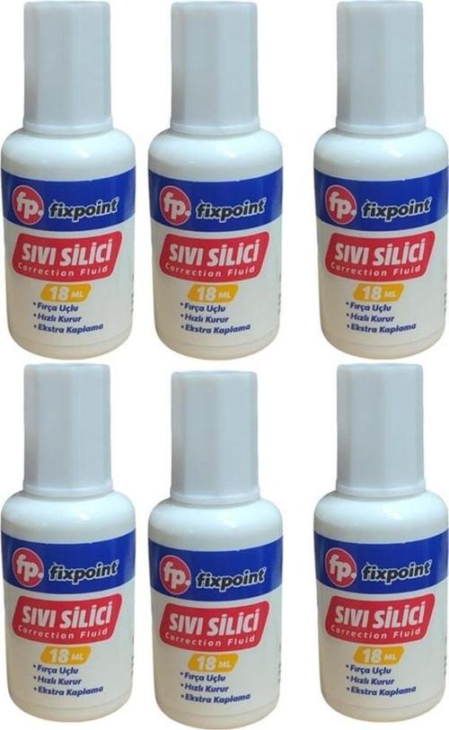 Sıvı Silici Daksil 6 Adet 18 ml Fırçalı Sıvı Düzeltici Daksil Yazı Düzeltici Okul Ofis Büro Fırça Uçlu Daksi