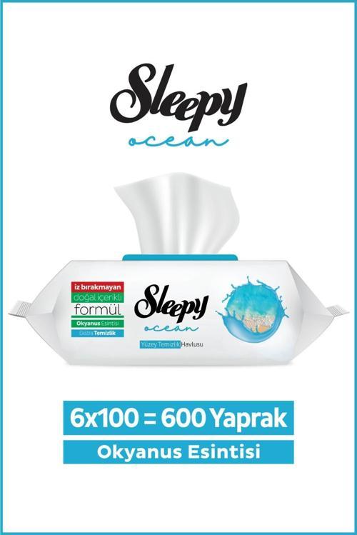 Ocean Yüzey Temizlik Havlusu&Mendili Okyanus Esintisi 6x100 (600 Yaprak)