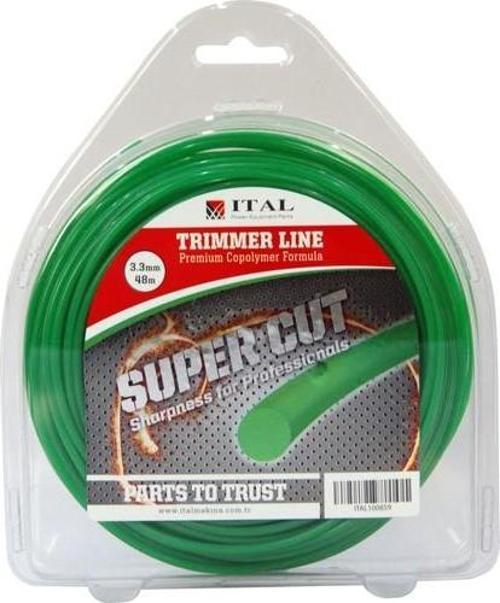 Ital 3.50Mm 40 Mt.Yuvarlak Yeşil Tırpan Misinası Ot Çim Kesme İpi