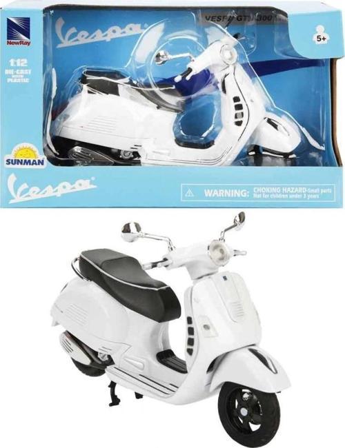 Nessiworld 57243 SUN- Vespa  GTS 300 Super Beyaz Motor 1:12