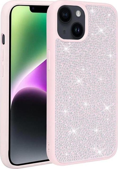 Apple iPhone 13 Kılıf Parlak Taşlı Tasarım Zore Ston Kapak