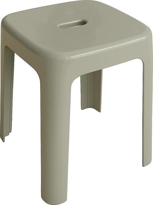 Tabure Sağlam Plastik Kırılmaya Dayanıklı Bahçe, Balkon ,Banyo Bej