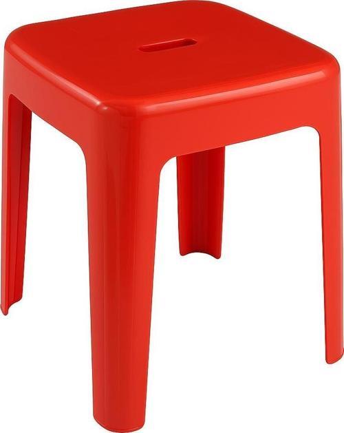 Tabure Sağlam Plastik Kırılmaya Dayanıklı Bahçe, Balkon ,Banyo Kırmızı