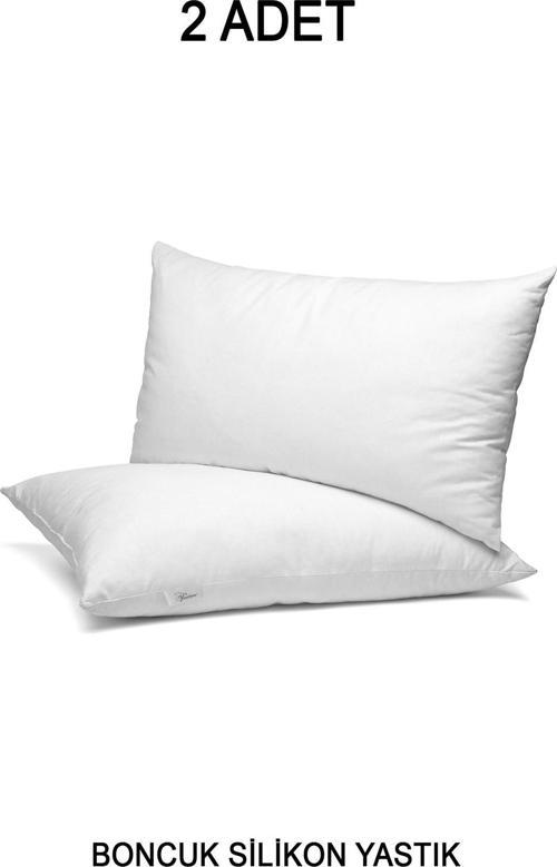 2 Adet Ekonomik Premium Otel Yastığı, Boncuk Silikon 50 x 70