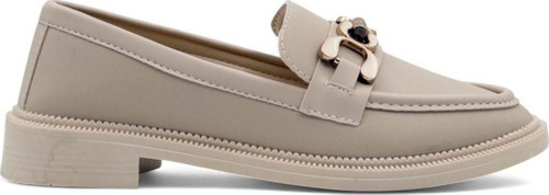 Tokalı Günlük Kadın Loafer Ayakkabı Krem 37
