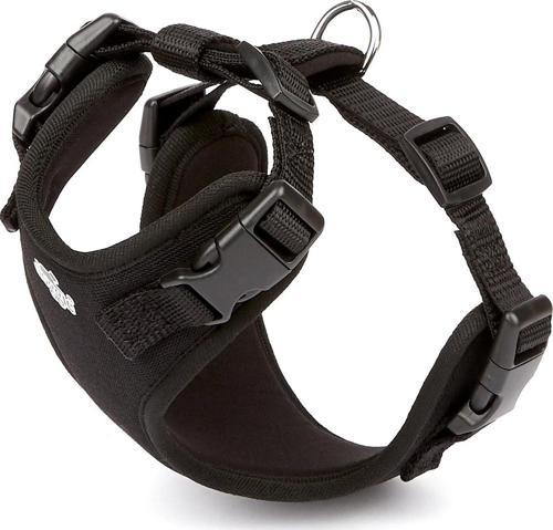 Havalı Ped Dokuma Köpek Göğüs Tasması 30/35 cm Siyah