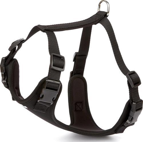 Havalı Ped Dokuma Köpek Göğüs Tasması 45/55 cm Siyah