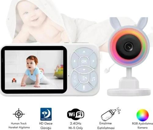 Bebek Kamerası Kumandalı Monitörlü Konuşma Özellikli ışıklı Gece Görüslü hatırlatıcılı Kamera