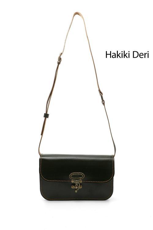 Kadın Haki Antik Vaketa Hakiki Deri Omuz ve Postacı Çantası