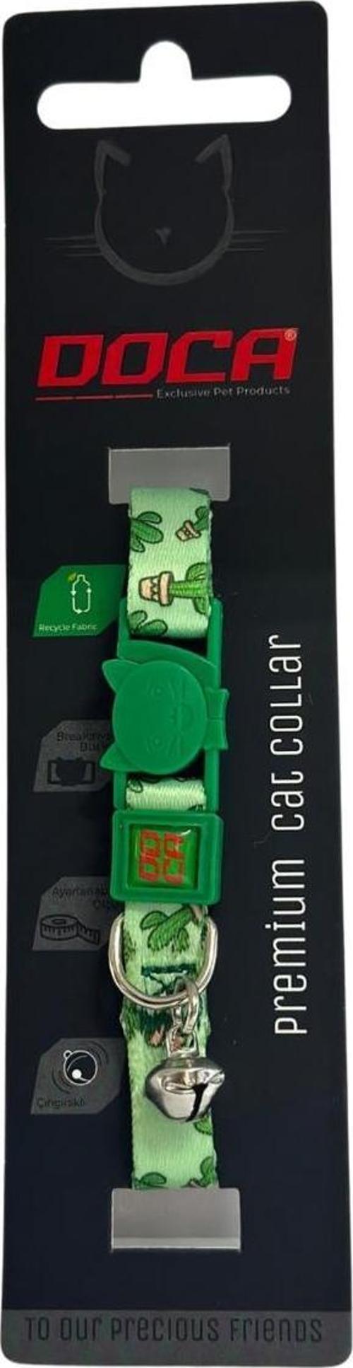 Premium Cactus Desenli Kedi Boyun Tasması 1,2 x 18 - 36 Cm