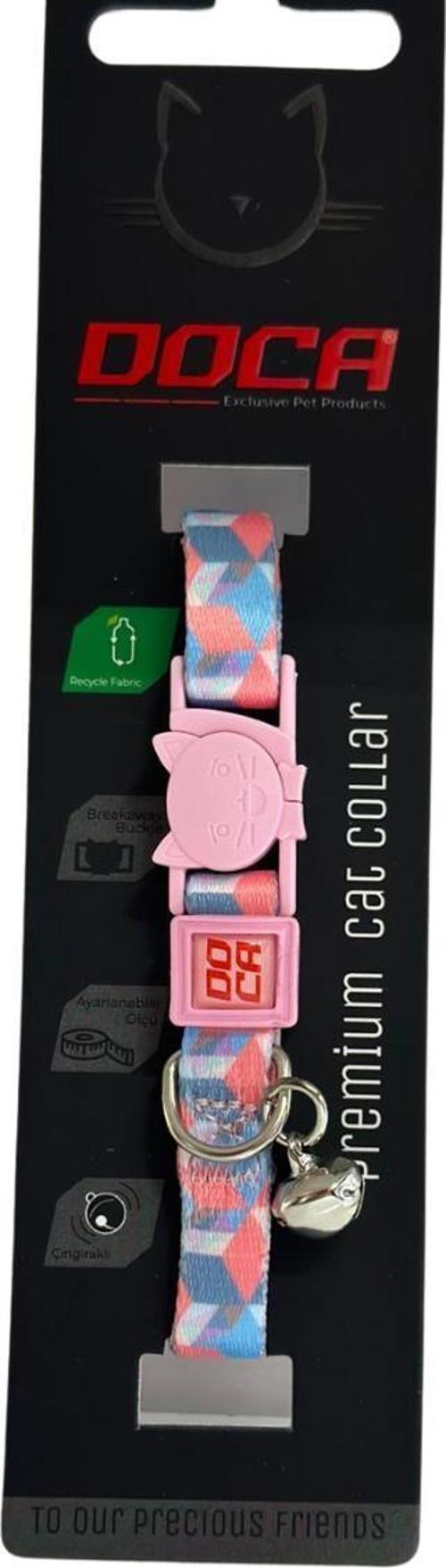 Premium Cube Desenli Kedi Boyun Tasması 1,2 x 18-3 Cm